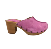Dina Scandinavian Heels pink suede