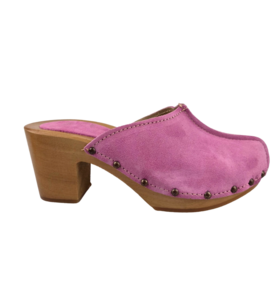 Dina Scandinavian Heels pink suede