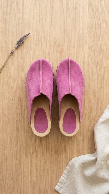 Dina Lykke Clog - suede edition - Pink