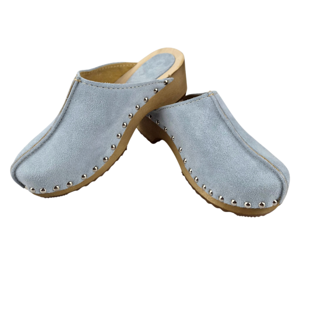 Dina Lykke Clog - suede edition - Mint blue