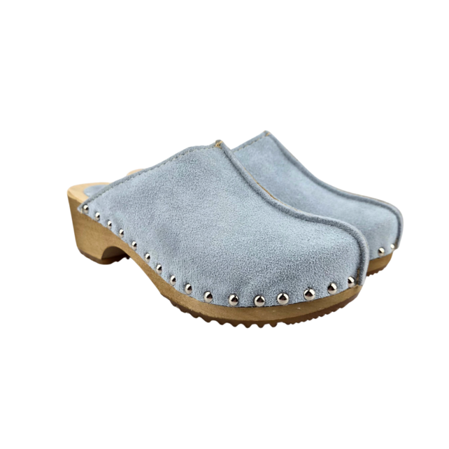 Dina Lykke Clog - suede edition - Mint blue