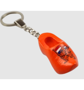 Woodenshoe keyhanger 1 shoe Orange lion