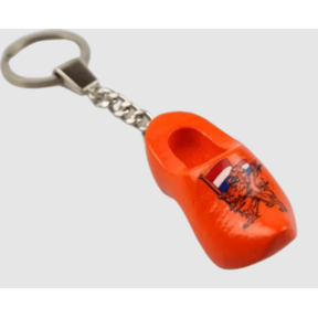 Woodenshoe keyhanger 1 shoe Orange lion
