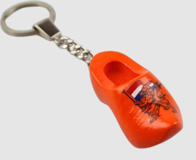 Klompsleutelhanger 1 klomp Oranje leeuw