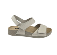 Off-white sandals - double strap with heel strap - material: Leather & Polyurethane