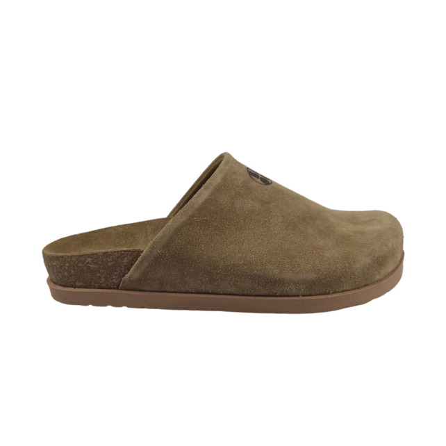 Leon Klompen - suede leren upper - comfortabel zacht voetbed - beige