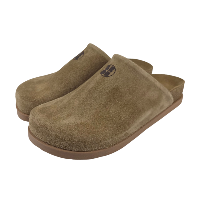 Leon Klompen - suede leren upper - comfortabel zacht voetbed - beige