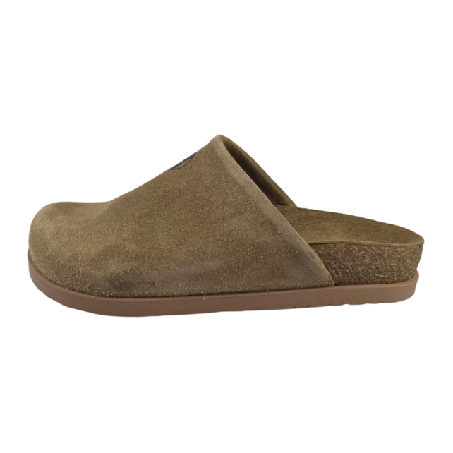 Leon Klompen - suede leren upper - comfortabel zacht voetbed - beige