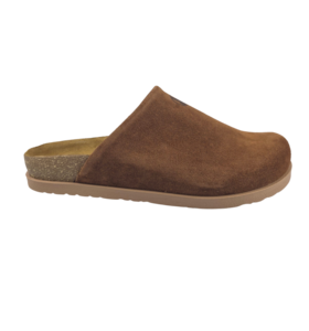 Leon Klompen - suede leren upper - comfortabel zacht voetbed - brown