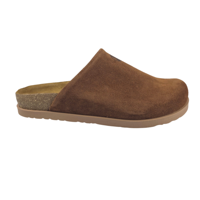 Leon Klompen - suede leren upper - comfortabel zacht voetbed - brown