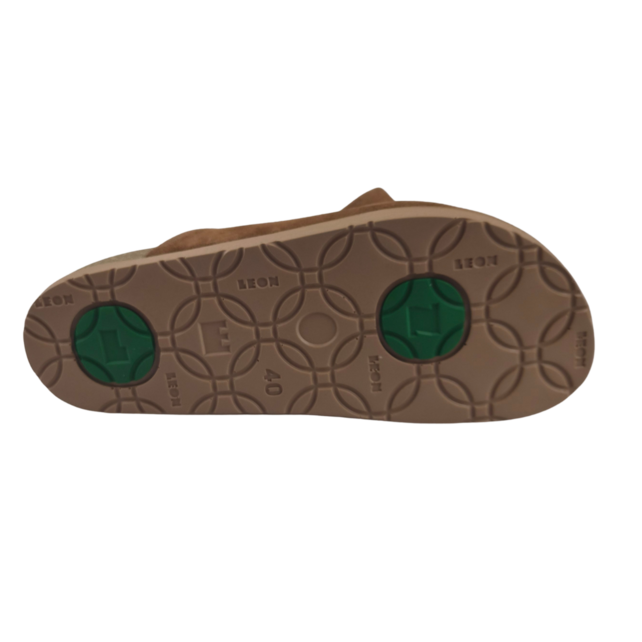 Leon Clogs - suede leather upper - comfortable soft footbed - brown