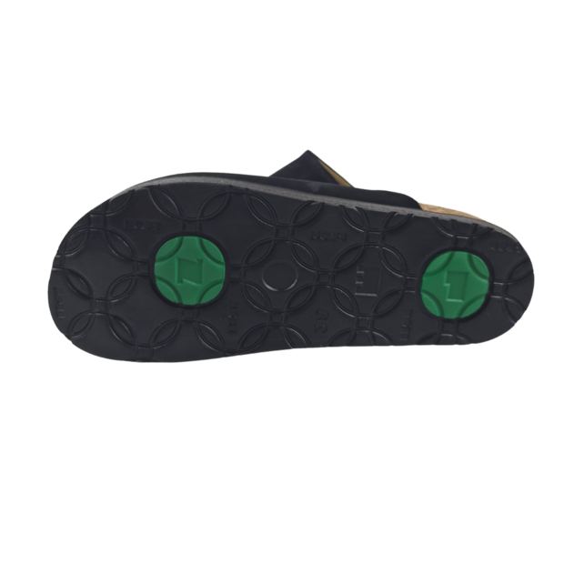 Leon Klompen - suede leren upper - comfortabel zacht voetbed - black