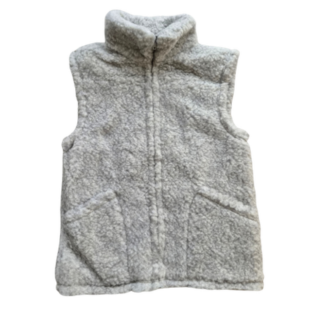 Bodywarmer 100% wol lichtgrijs