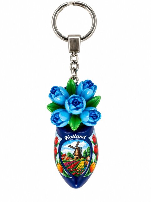 Clog keychain + tulips - Choose from all colors