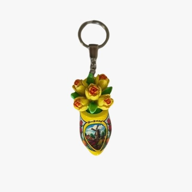 Clog keychain + tulips - Choose from all colors