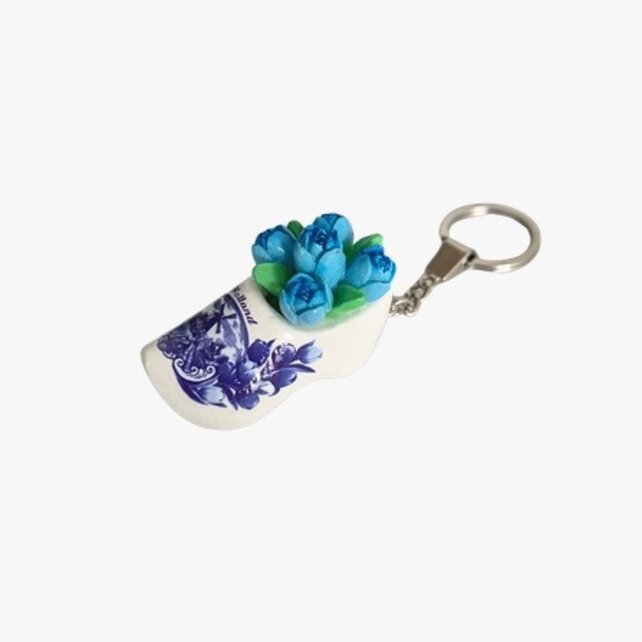 Clog keychain + tulips - Choose from all colors