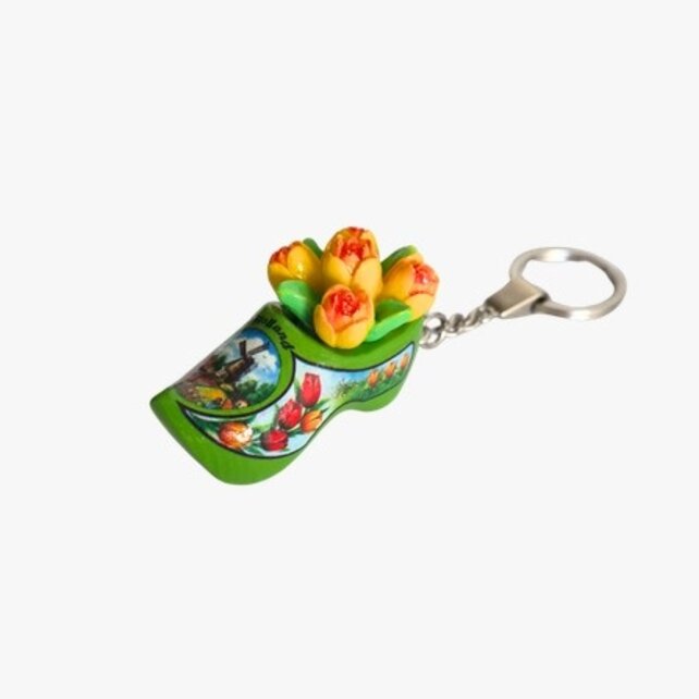 klomp sleutelhanger + tulpjes - Kies uit alle kleuren