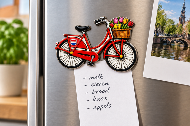 Epoxy magnet Red bike NL
