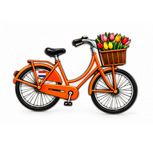 Epoxy magneet oranje fiets NL