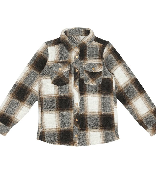 Little Hedonist Geruit, oversized hemd in zachte flanel