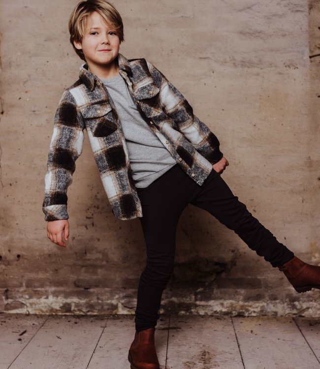 Little Hedonist Geruit, oversized hemd in zachte flanel