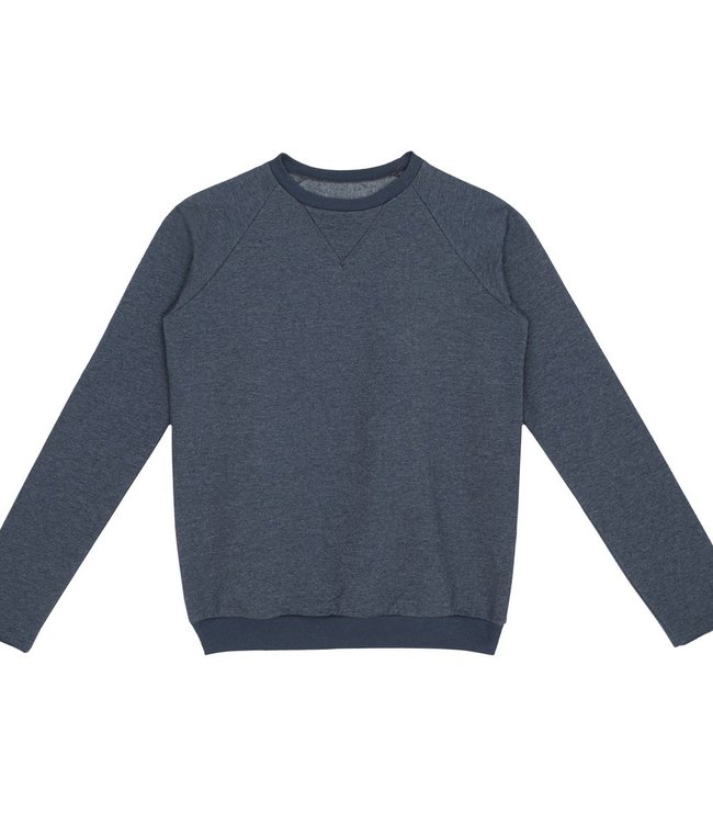 Little Hedonist Blauwe trui in zachte melée