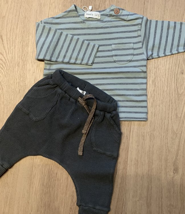 Bean's Barcelona Soepele joggingsbroek in wafelkatoen