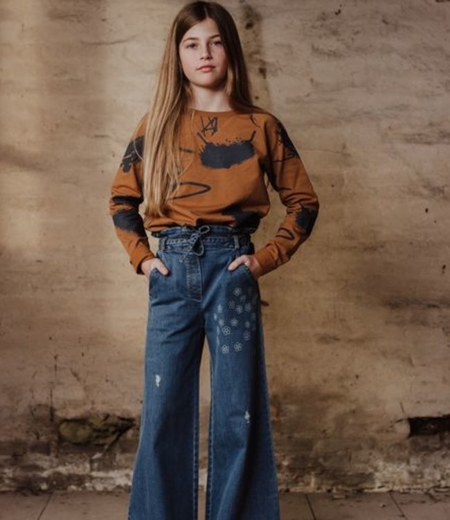 Little Hedonist kindertrui met graffiti print