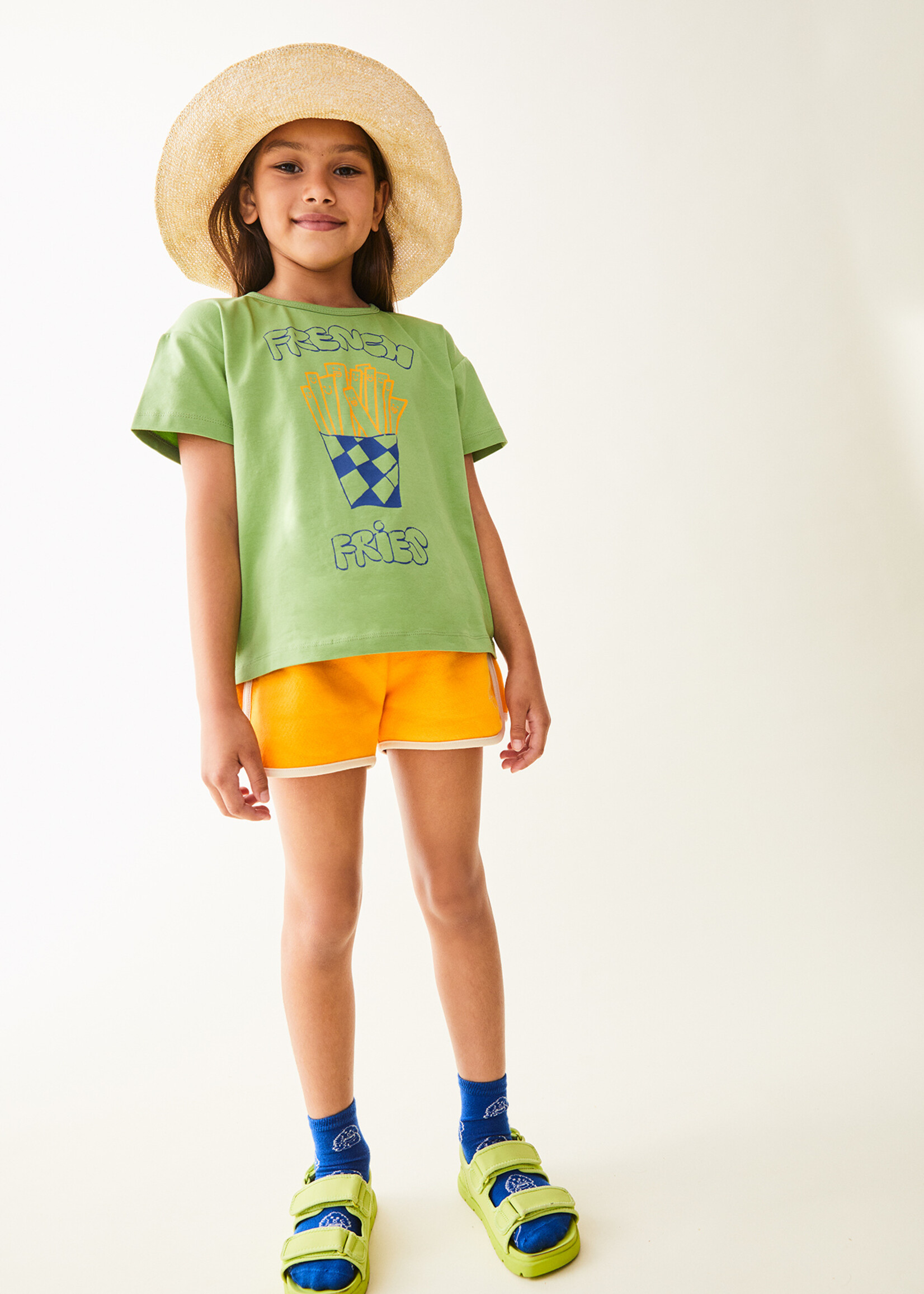 Maison Tadaboum Retro short in gele sweaterstof