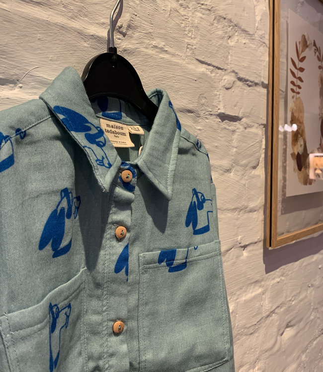 Maison Tadaboum Speels hemd voor zowel jongens als meisjes met toffe print