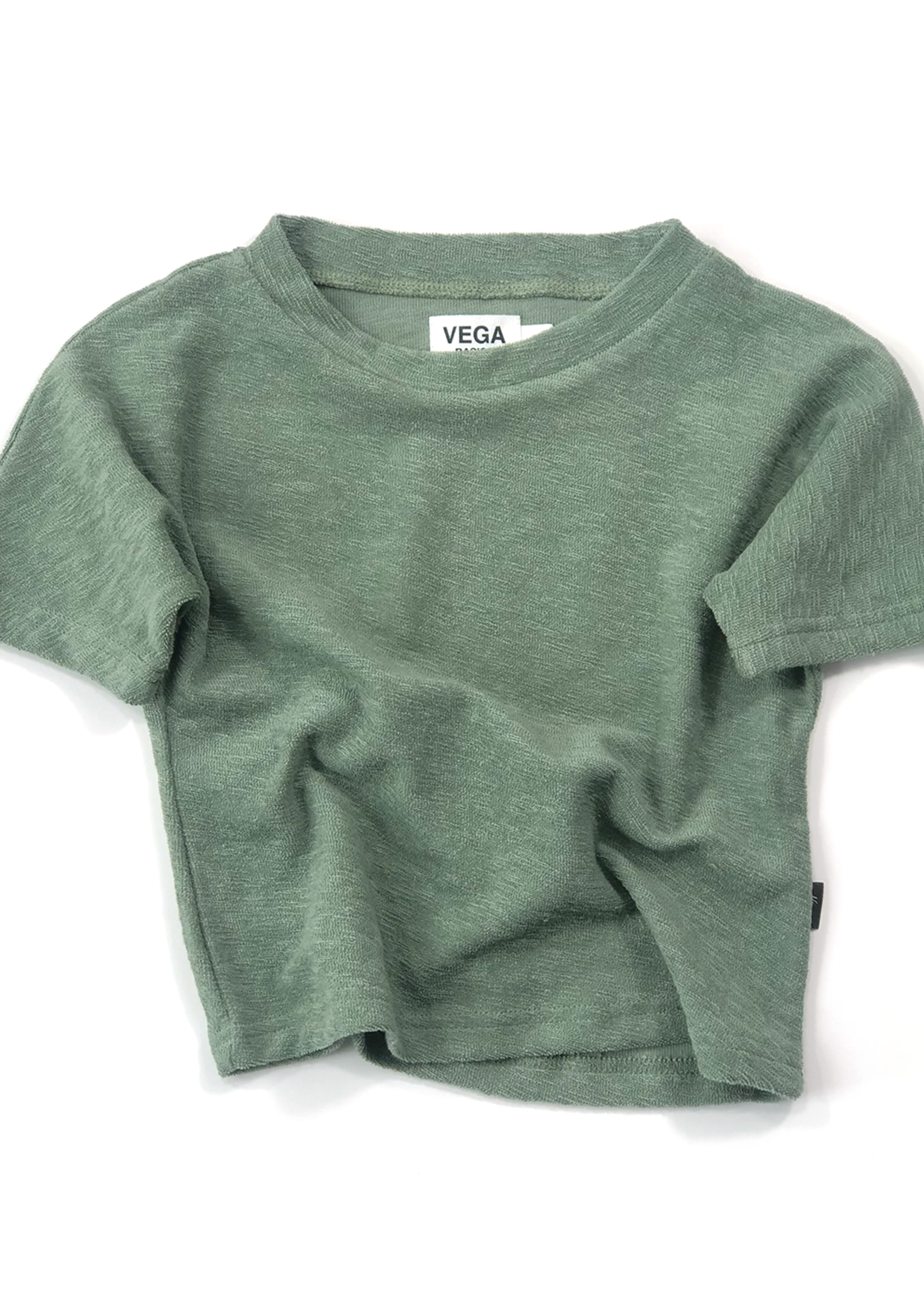 Vega Basics T-shirt vert en éponge douce
