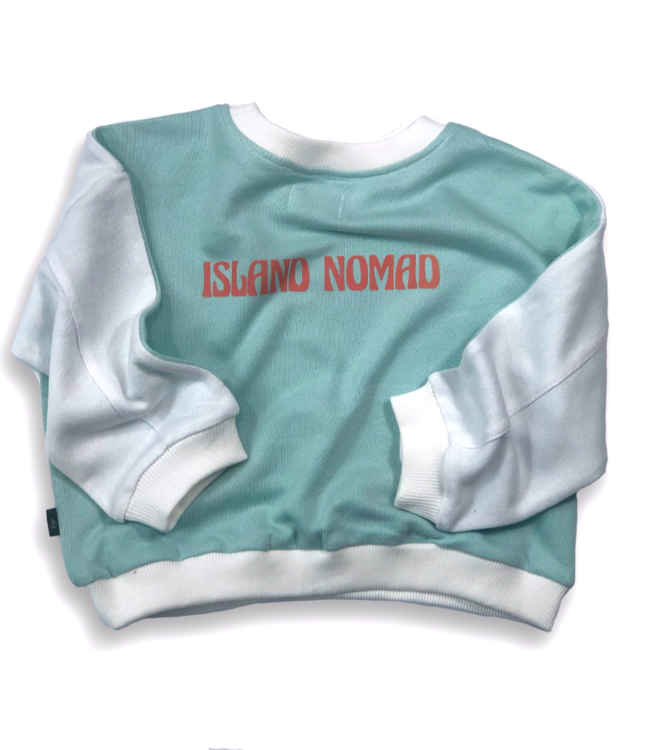 Vega Basics Colorblock sweater in groenige tinten