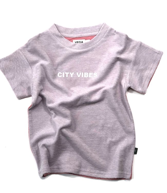 Vega Basics 2-kleurige t-shirt in roze en lila