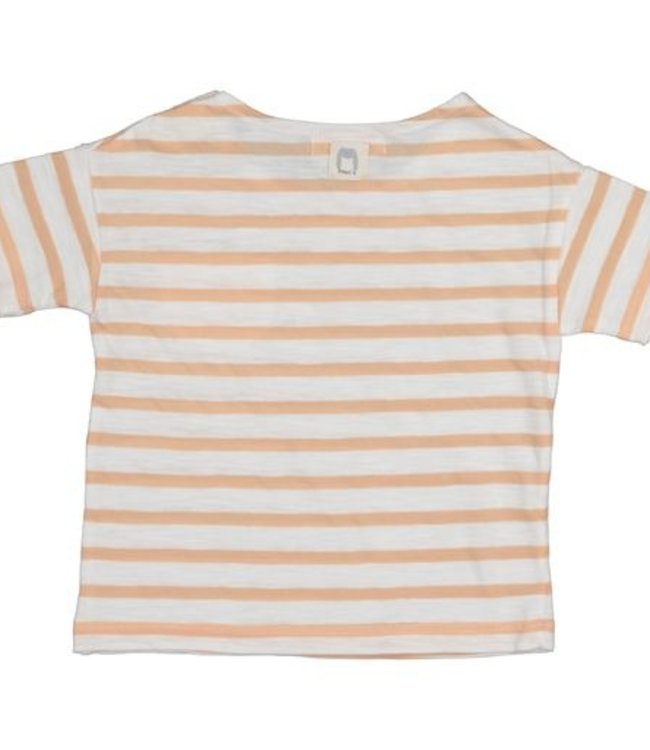 Bean's Barcelona T-shirt met zacht roze streepjes