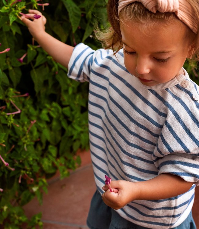 Bean's Barcelona Zomerse sweater met blauwe streepjes