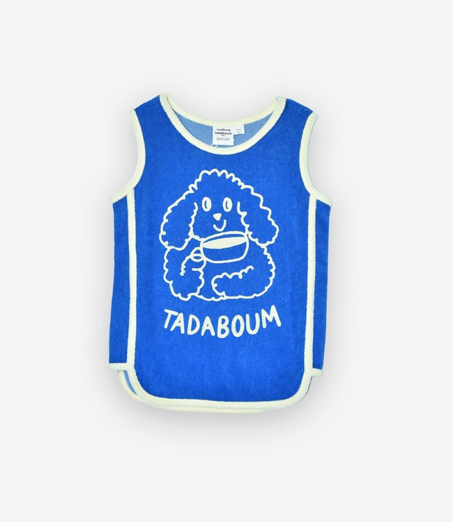 Maison Tadaboum Speelse tank top  in blauwe spons