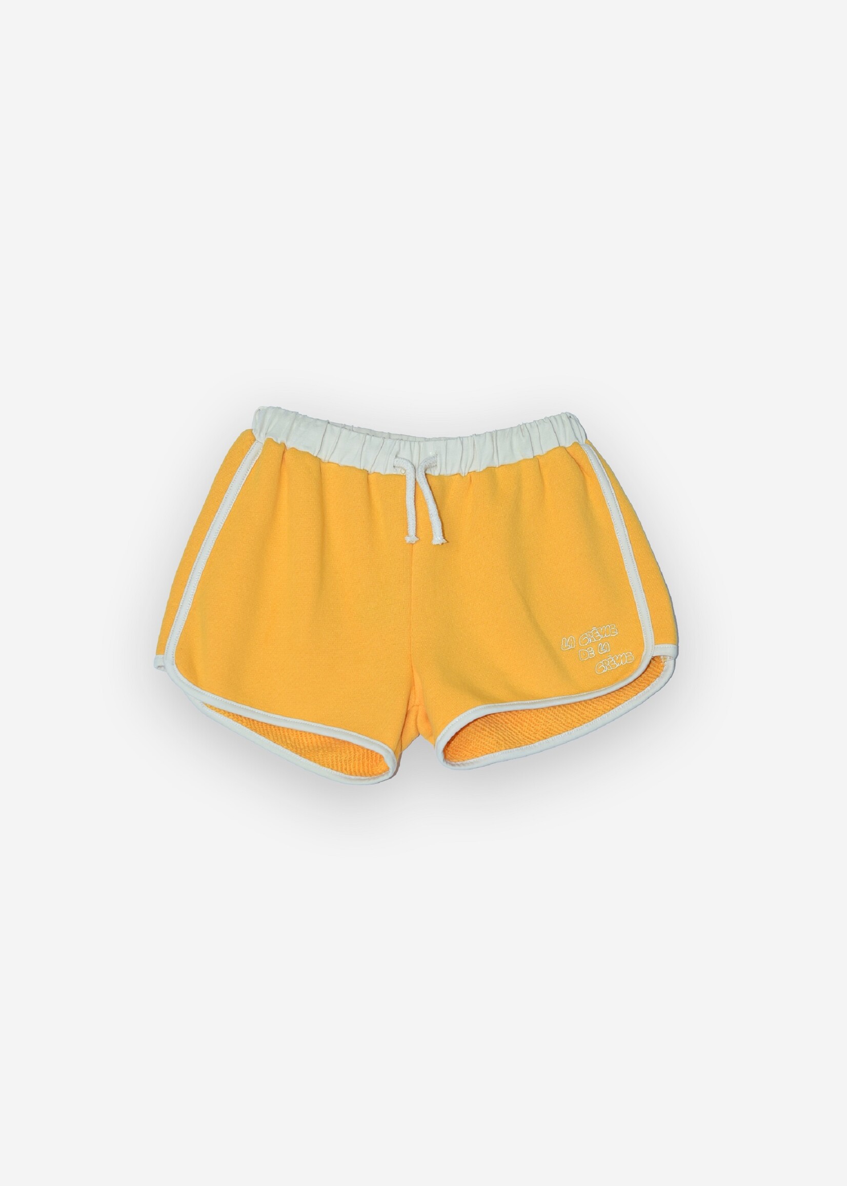 Maison Tadaboum Retro short in gele sweaterstof