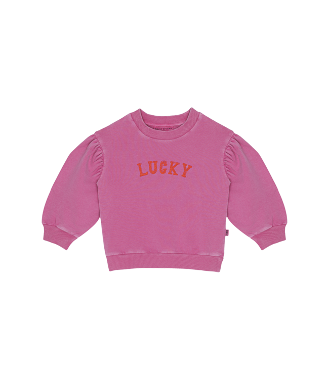 House Of Jamie Felroze sweater met ballonmouwen