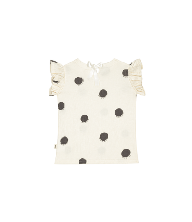 House Of Jamie T-shirt met ruffles en bolletjes print