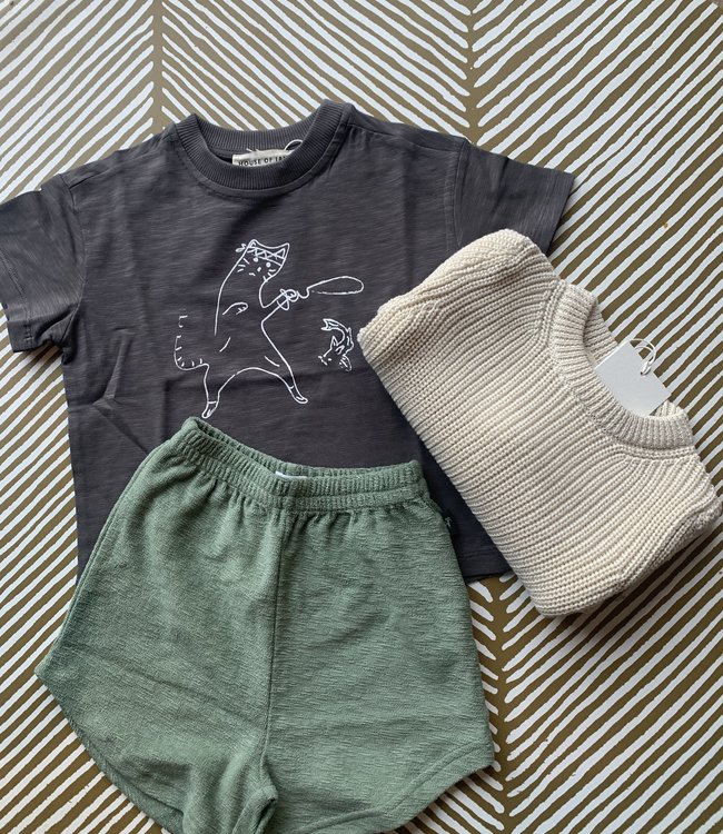 Vega Basics Groen shortje in zachte terry