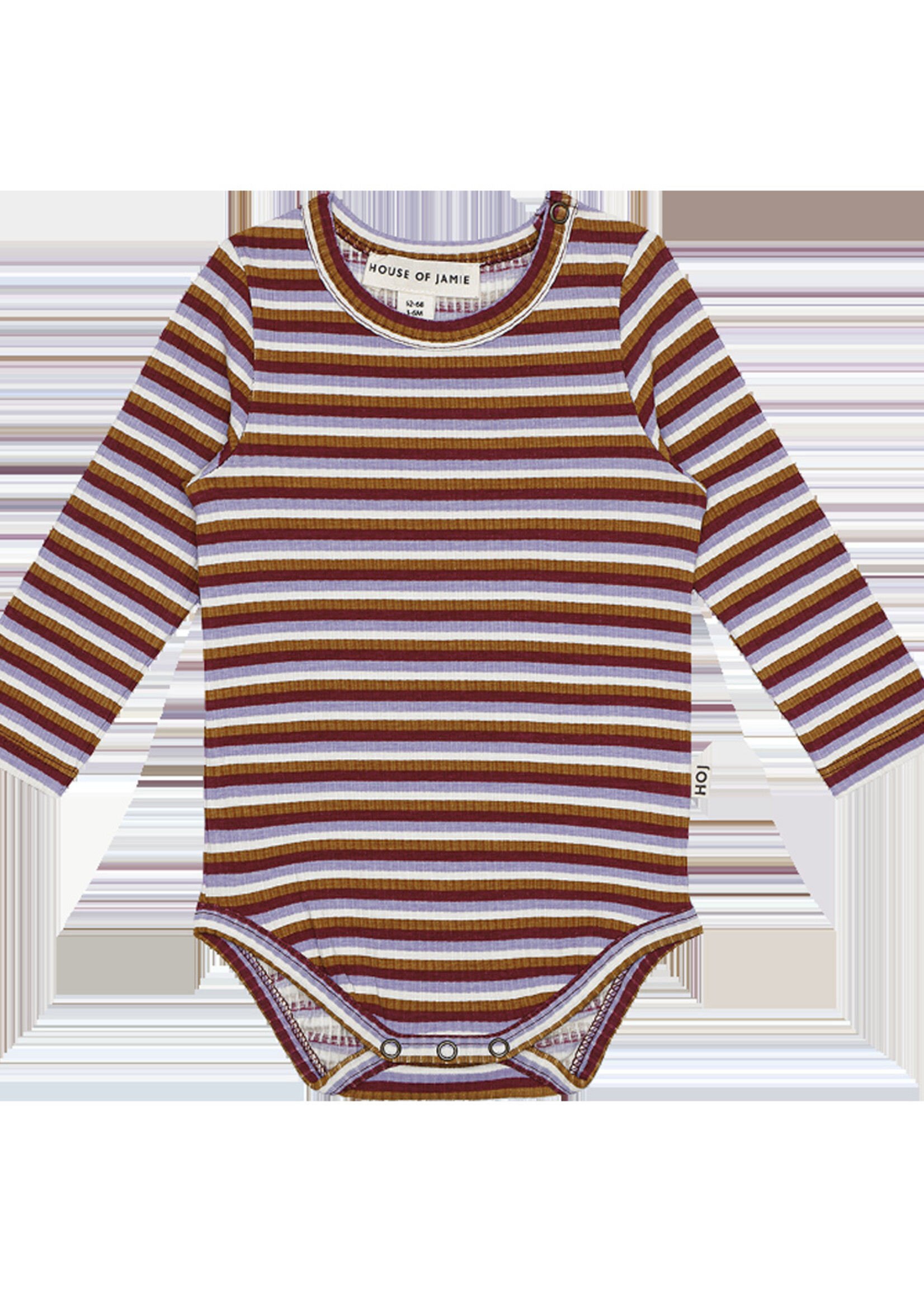 House Of Jamie Gestreepte bodysuit met lange mouwen