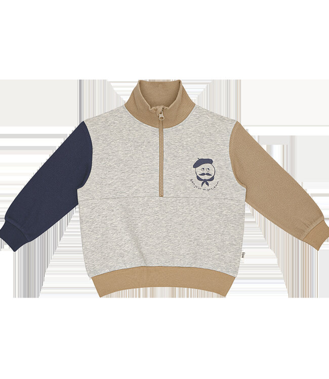 House Of Jamie Colorblock zip sweater