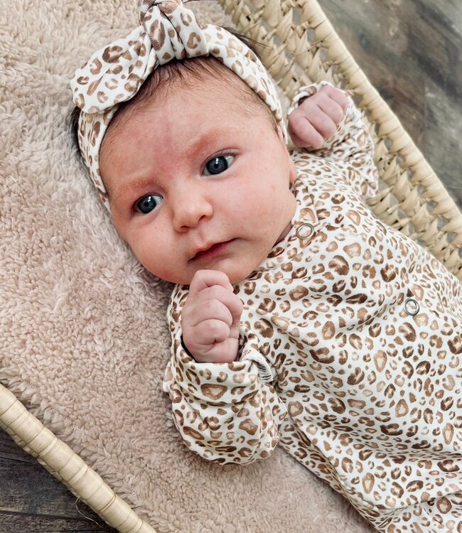 Little Adventure Haarlint met cheetah print