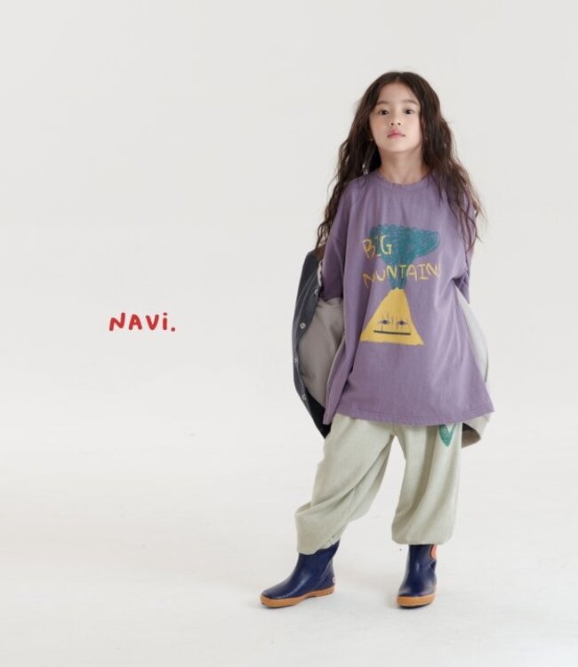 Navi Oversized shirt met lange mouwen en print