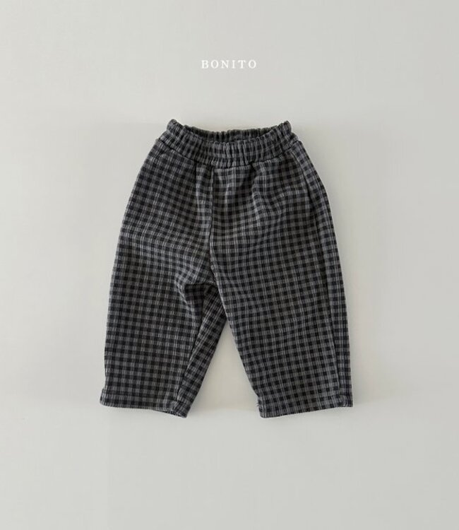 Bonito Speelse geruite broek in donkergrijs