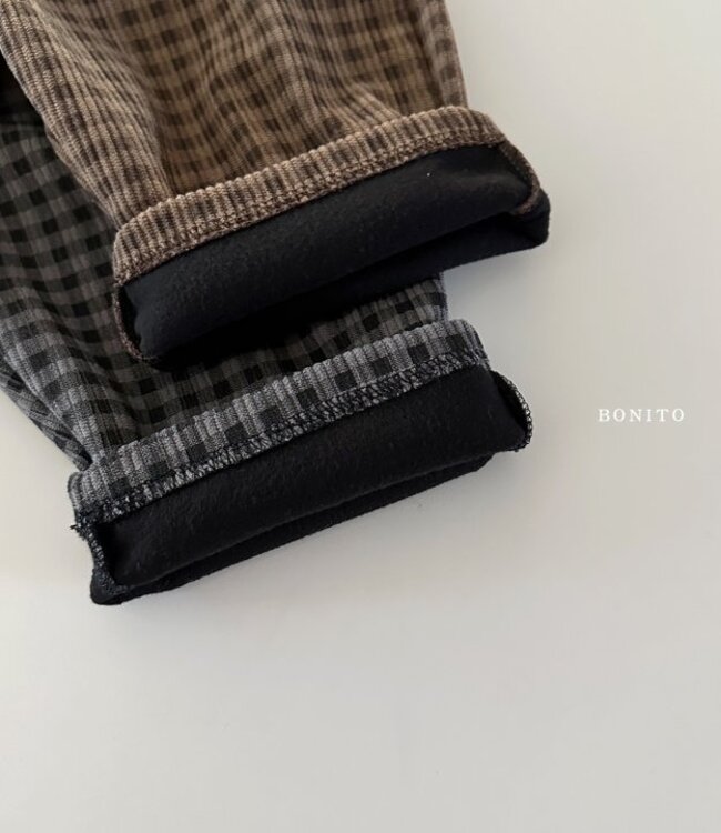 Bonito Speelse geruite broek in donkergrijs