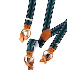 Blue Star bretelles pattes cuir vert/marine