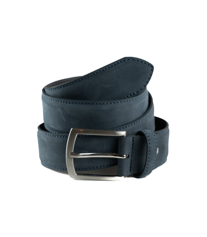 Blue Star ceinture 3.5 cm cuir de vachette Nubuck de qualité doublé de cuir