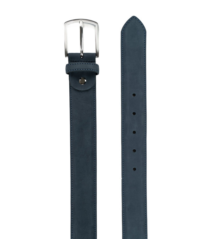 Blue Star ceinture 3.5 cm cuir de vachette Nubuck de qualité doublé de cuir