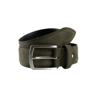 Blue Star Ceinture cuir Nubuck  de vachette coloris  kaki Blue Star Ceinture cuir Nubuck  de vachette coloris  kaki